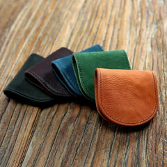 Cyflymder Women's Small Genuine Leather Coin Wallet Children Mini Purses Hasp Money Clip Clutch Hobo Bags Men Gift Pouch New Manual Craft