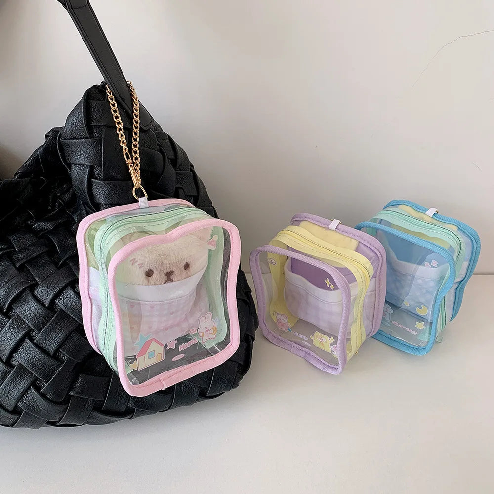 Cyflymder  Simplicity Sweet Kpop Photocard Holder with Lanyard Fashion Badge Pin Ita Bag for Girl Japanese Kawaii Displaying Photo Card Bag