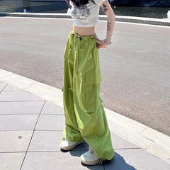 Cyflymder  Y2K Cargo Pants Women Oversized Wide Leg Sweatpants Streetwear High Waist Baggy Joggers Harajuku Hip Hop Casual Sports Trousers