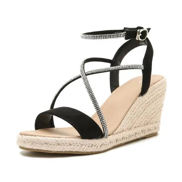 Cyflymder  Clogs With Heel Fashion Womens Shoes 2025 Large Size Wedge Sandals Summer Suit Female Beige Breathable Thick Luxury Big Platform