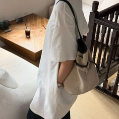 Cyflymder   Fashion Linen Canvas Bucket Bag Women Large Capacity High Quality Fabric Handbag Ladies Casual Versatile Commuter Crossbody Bags