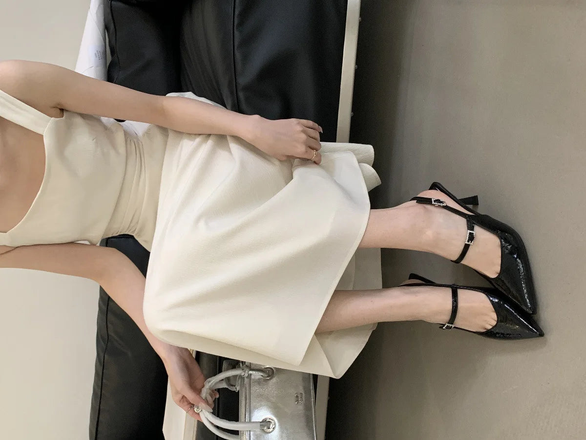 Cyflymder  Sexy Pointed High Heels Women's 2025 New Thin Heels Niche Design Versatile Bag Head Sandals High Heels Women