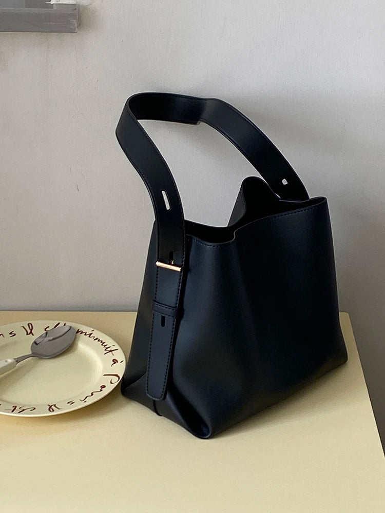 Cyflymder  Y2k Aesthetic Vintage All Match Simple Shoulder Bags Office Lady Elegant Casual Underarm Bag Solid Korean Fairy Women's Handbags