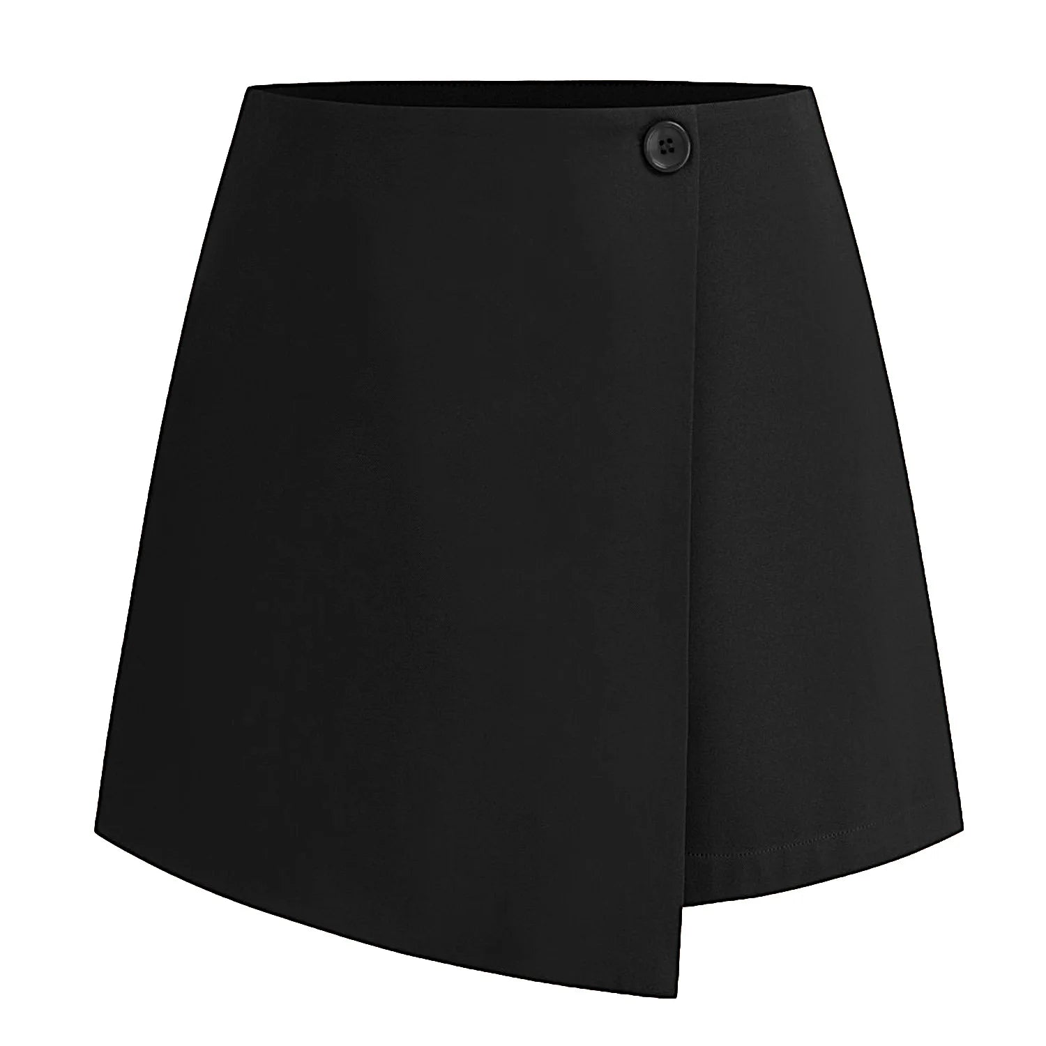 Cyflymder  Black Mini Skirt Shorts Woman Fashion One Button Skort For Women High Waist Short Skirts Woman Summer Casual Shorts
