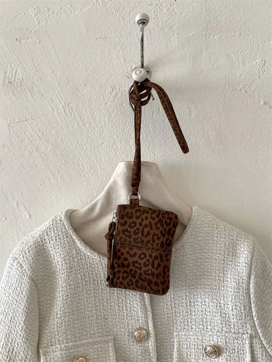 Cyflymder  Vintage Harajuku Mini Handbags Personality Fashion Leopard Neck Bags Y2k Aesthetic Ins Casual Purses Women Trendy Top-Handle Bag