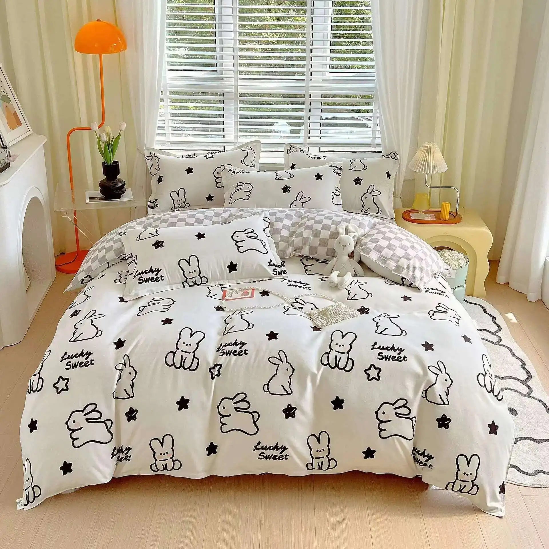 Cyflymder  New Cotton Duvet Cover, Long Staple Cotton Bed Sheet, Thickened And Brushed Four Piece Set, Student Dormitory Three Piece Set