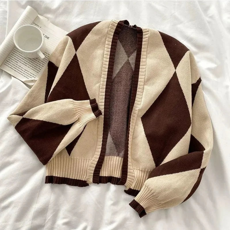 Cyflymder Fashion Hot Girl Knitting Suit Sling Sweater Cardigan Coat Autumn Winter Pleated Short Skirt Sweet Elegant Three-piece Set