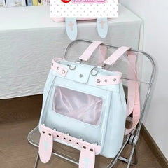 Cyflymder  Ita Bag Backpack Transparent Bag Rabbit Ear Notebook Backpack Women's Backpacks Cute Teenage Youth Backpacks Y2K Bag Doll Bag