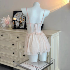 Cyflymder   Pure Desire Lace Underwired Nightgown Small Breast Push Up Embroidered Mesh Date Pajamas