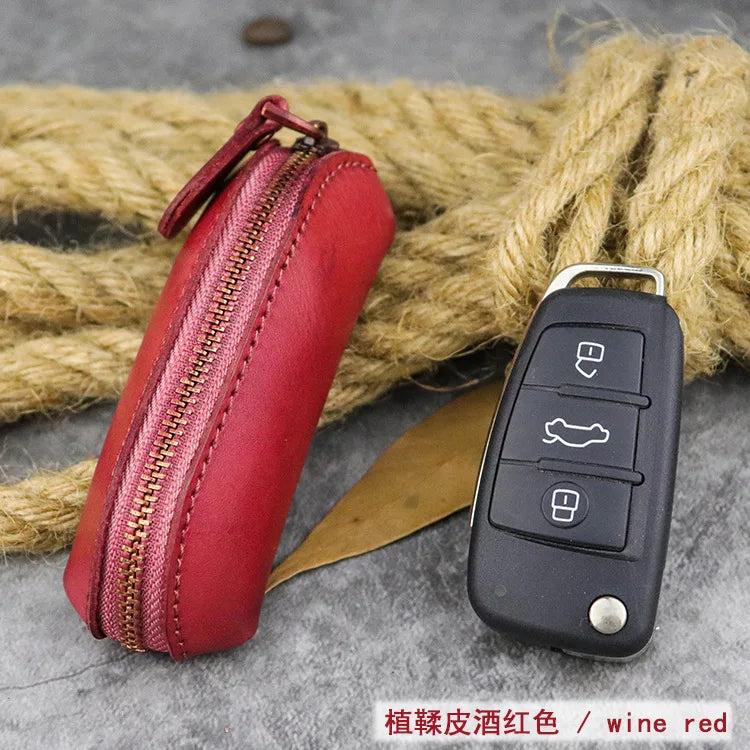Cyflymder  Leather Keychain Men Women Key Pouch Bag Holder Organizer Pouch Car Key Bag Coin Purse
