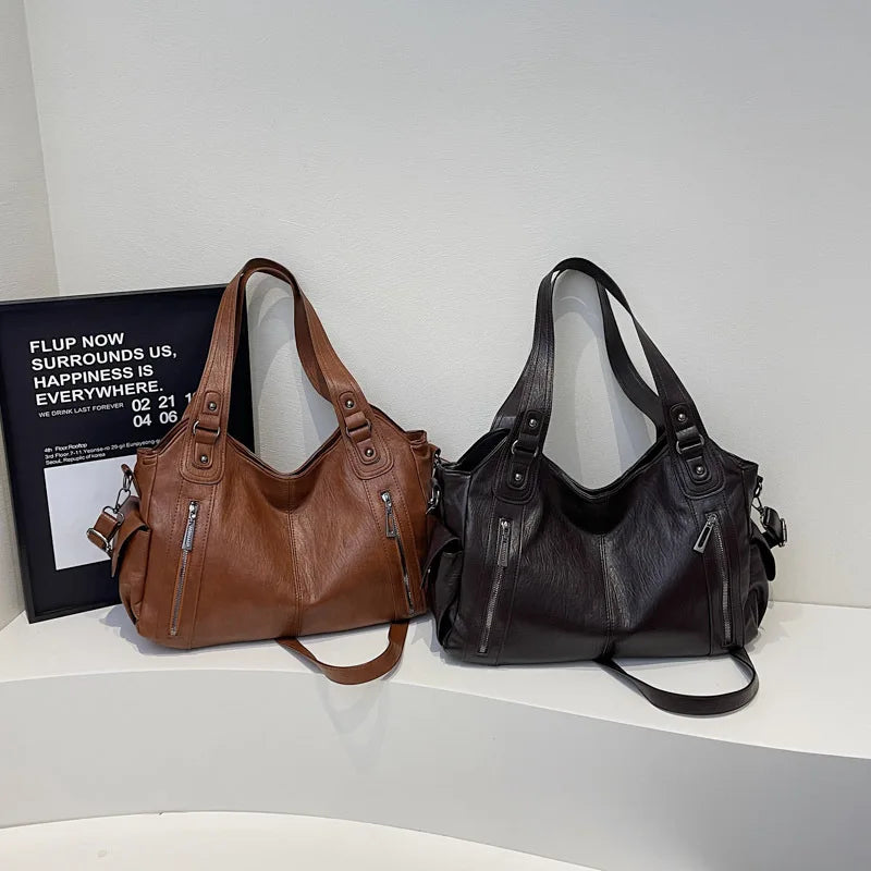 Cyflymder  High Quality Women's Bag Shoulder Bag Versatile Casual Large Capacity Commuter Zipper Handbag Ladies Hand Bags Tote Bags