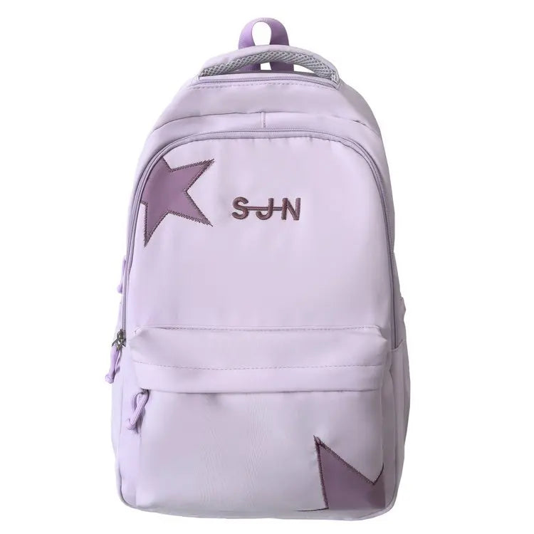 Cyflymder  Korean Ins High-capacity Star Letter Embroidery Schoolbags Preppy All Match Vintage Students Backpack Y2k Aesthetic Backpacks