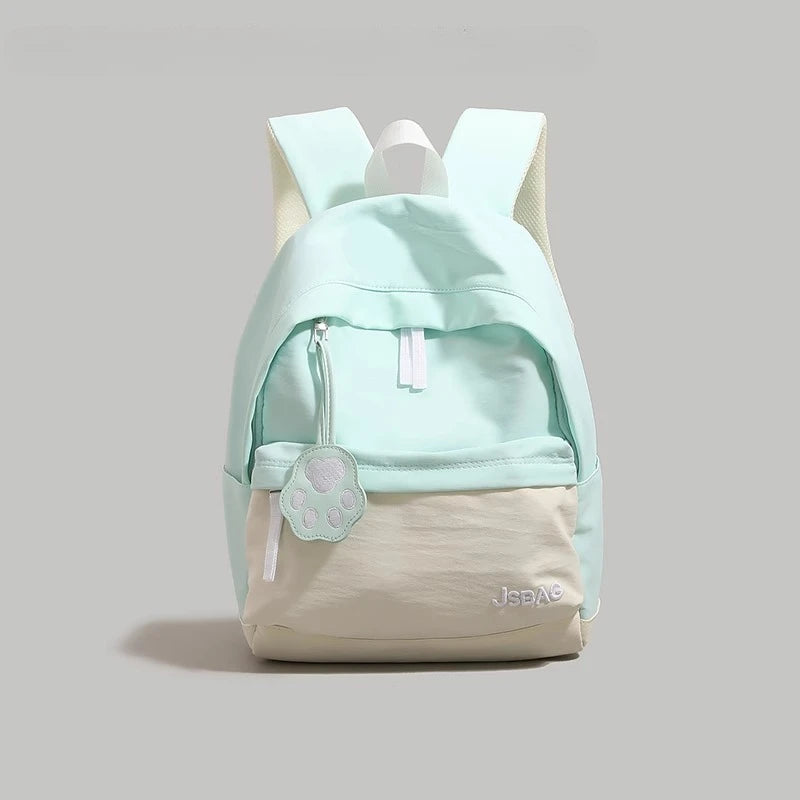 Cyflymder  Contrast Color Patchwork Simple College Students Backpack Sweet Y2k Aesthetic Casual Schoolbags Women All Match Chic Schoolbags