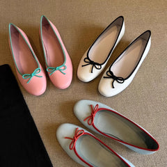 Cyflymder  Brand New Cute Round Toe Office Lady Flats Shoes Women Bow knot Comfy Walking Soft Insole Daily Life Flat Ballet Shoes