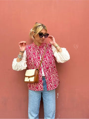 Cyflymder  Style Casual Patchwork Vests Elegant Streetwear Waistcoat Women Printed Embroidery Reversible Vest Jacket Vintage National