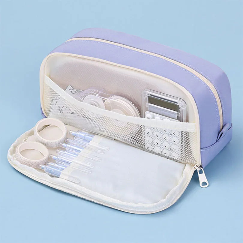 Cyflymder  Double Layers Pencil Case School Supplies Pencil Pouch Large Capacity Pen Case Cute Stationery Estuche Escolar Pencil Cases