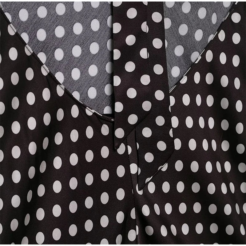 Cyflymder  Polka Dot Halter Backless Long Dress Women Off Shoulder V-neck Scarf Sexy Sleeveless Dresses 2025 Summer Street Holiday Robe
