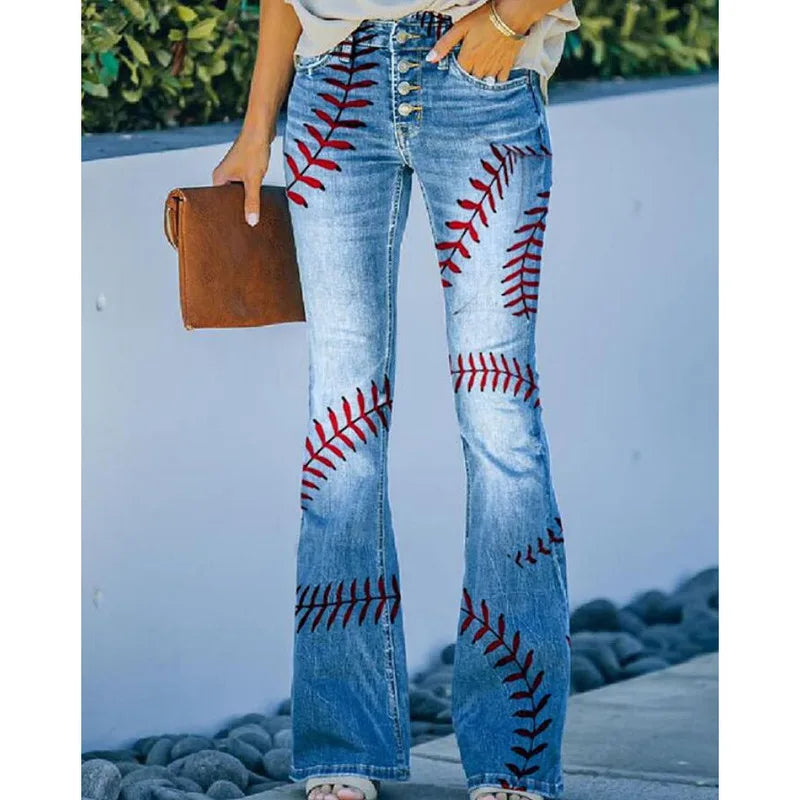 Cyflymder  New Arrival European American Plus Size Women Casual Pants Floral Print Thin Long Trousers Fashion Comfortable Loose Fit Summer