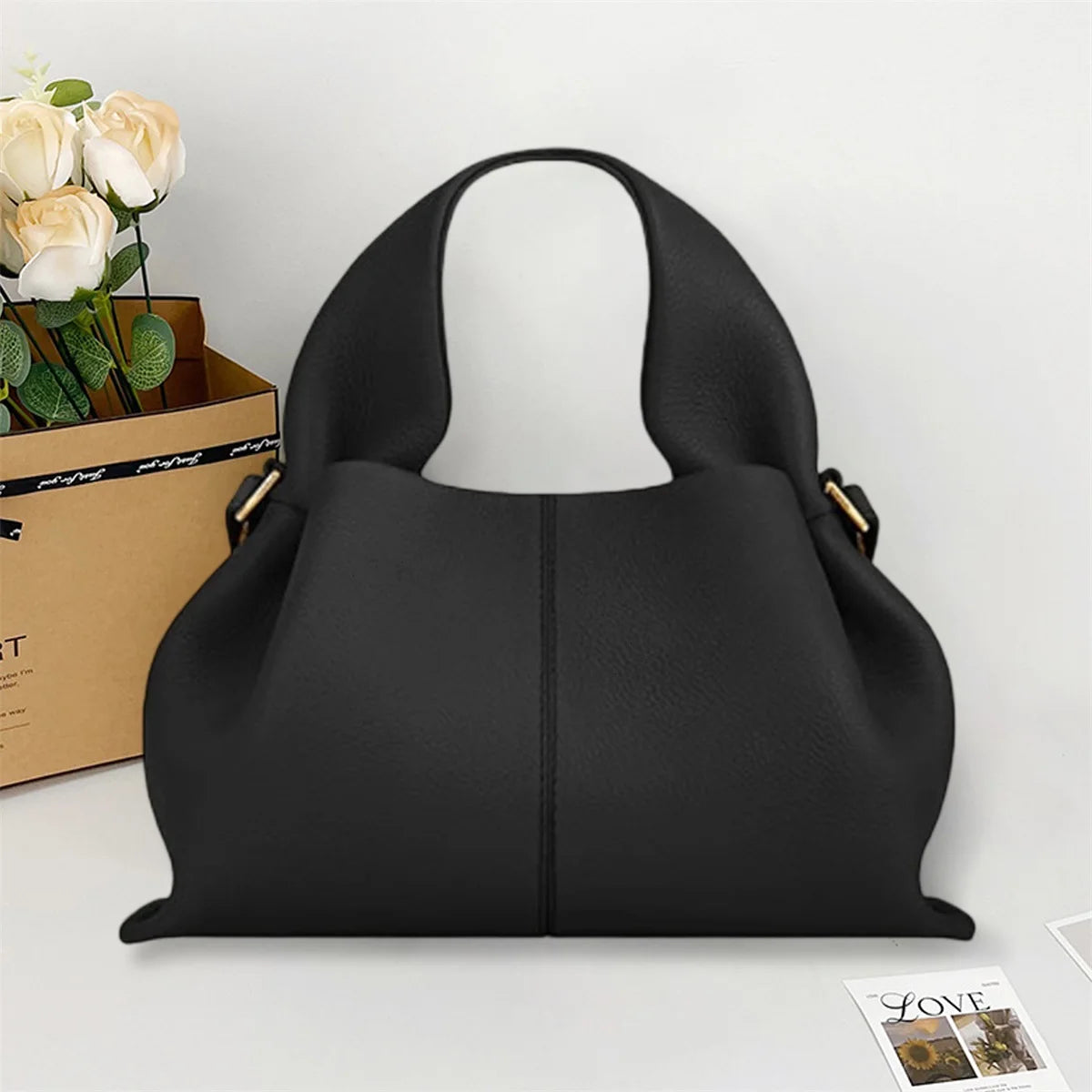 Cyflymder  Stylish Shoulder Bag for Ladies Elegant Design Faux Leather Crossbody Purse Chic Handbag for Work Travel Shopping