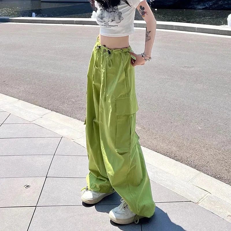 Cyflymder  Y2K Cargo Pants Women Oversized Wide Leg Sweatpants Streetwear High Waist Baggy Joggers Harajuku Hip Hop Casual Sports Trousers