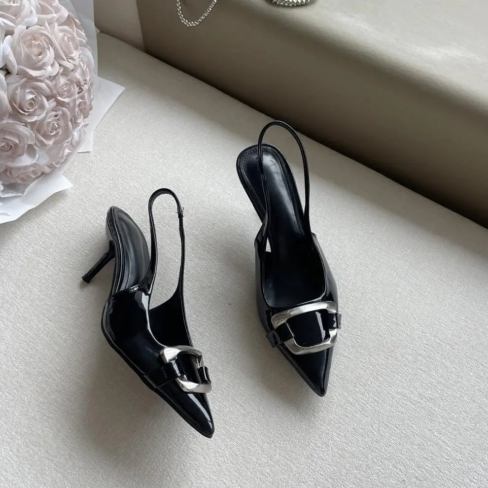 Cyflymder  Fashion Womens Shoes 2025 Female Sandal Buckle Strap Large Size High Heels Luxury Comfort Girls Sexy Low Stiletto New Big High-h