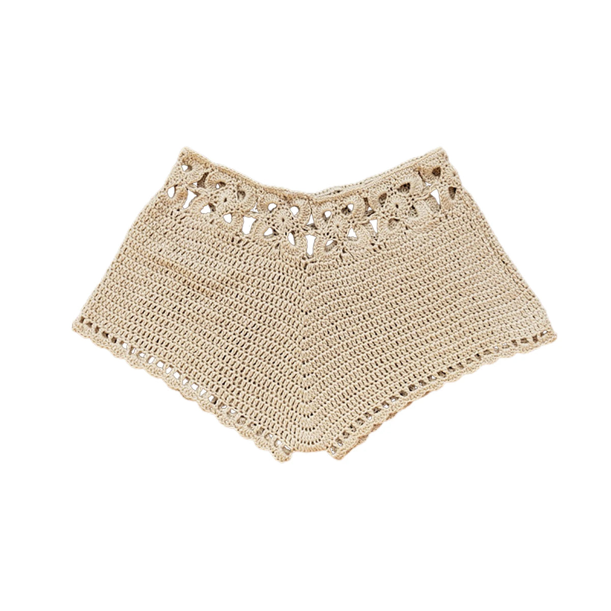 Cyflymder  New Sexy Women Knit Swim Shorts Crochet Cutout Bathing Suit Bottoms Shorts Drawstring Beach Board Shorts Summer Swim Trunks