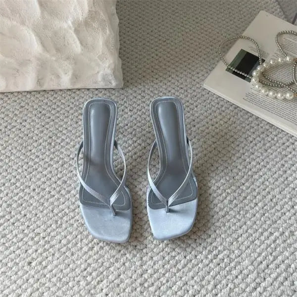 Cyflymder  Female Shoes Slippers Casual Women Heels Peep Toe Platform Rubber Flip Flops Flock Med 2025 Luxury High Hawaiian Soft Pumps Sexy