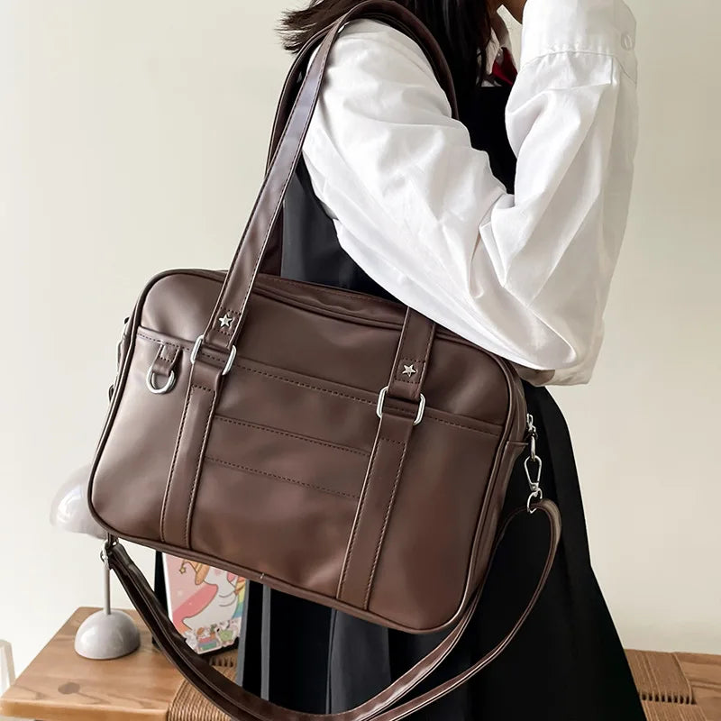 Cyflymder trashy outfits Japanese Style JK Bag Women High School Student Uniform Bag PU Leather Shoulder Bag Women Simple Handbags Crossbody Bags Itabag