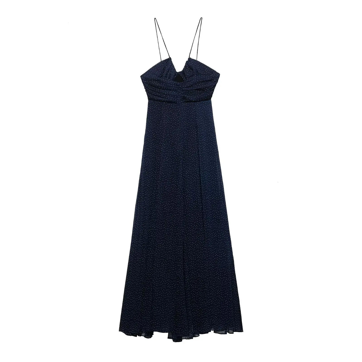 Cyflymder  Women's Casual Fashion Polka Dot Suspender Dress Printed Sleeveless Lace-up Dress New Fashion Summer Beach Party Dress