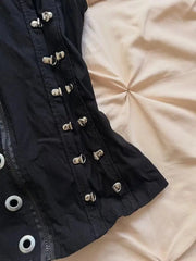 Cyflymder   Black Metal Ring Decorative Sleeveless Vest Unisex Summer Y2k Niche Design Slim-fitting Vests Top Ins