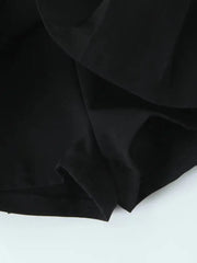 Cyflymder  Retro American Hot Girl Slim Fit Strapl Cinched Waist  A-Line Skirt SetWith Se Inner ortigh Waist Street