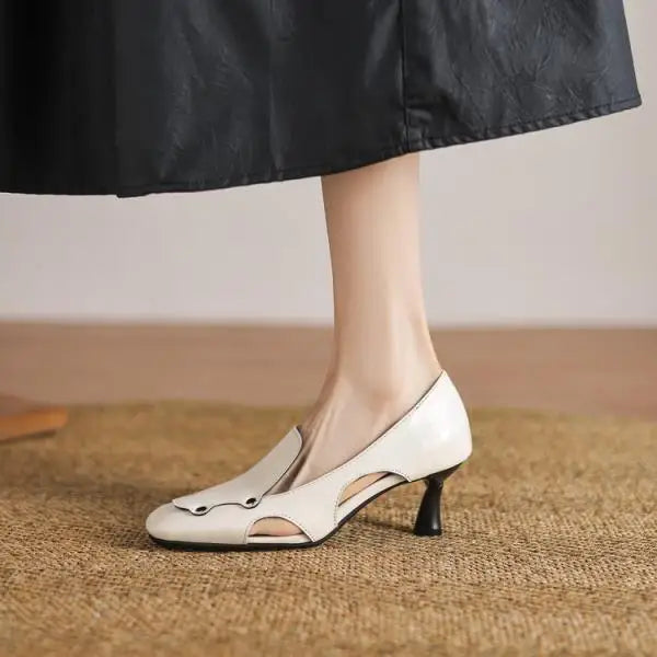 Cyflymder  African Woman Shoe Chunky Sandals Square Toe Mary Jane Slingback 2025 Burgundy Block Spring Closed Lolita Open Retro Latest Scan