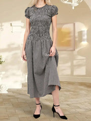 Cyflymder  Women s Floral Print Maxi Dress Off Shoulder Ruffle Sleeve Boho Long Dress Summer Beach Party Sundress Casual Dress