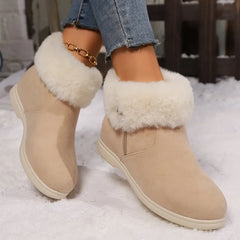 Cyflymder  Fashionable New Style Elegant Sexy Casual Short Boots for Women Winter Hot Selling Comfortable Temperament Round Toe Snow Boots
