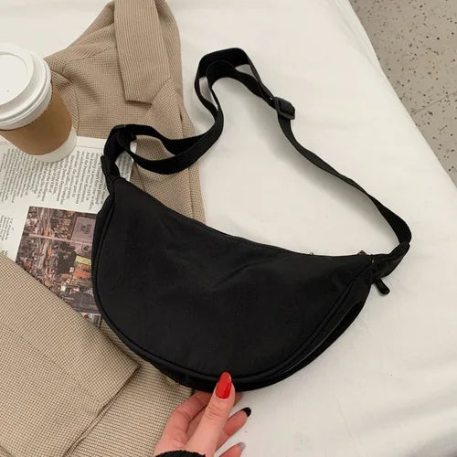 Cyflymder Upgraded Version Simple Design Women's Messenger Bag Nylon Hobos Small Shoulder Bags Vintage Female Girls Purse Cloth Handbags