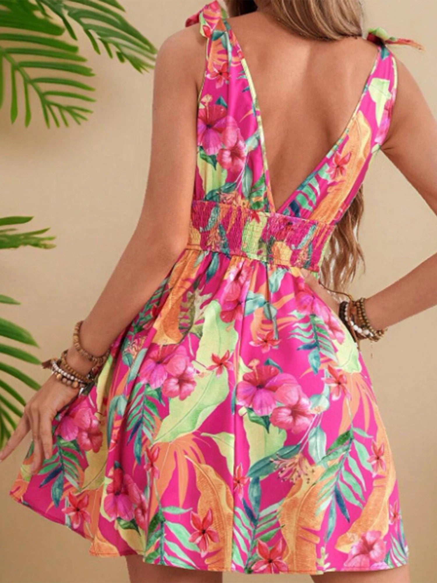 Cyflymder  Elegant Off-Shoulder Maxi Dress with Ruffle Detail and Tie Waist Women s Summer Boho Floral Print Beach Dress in Flowy Style