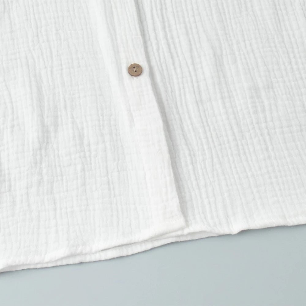Cyflymder  Cotton Spliced Ruffled White Shirts for Women Peter Pan Collar Lantern Sleeve Patchwork Buttons Shirt Autumn Style