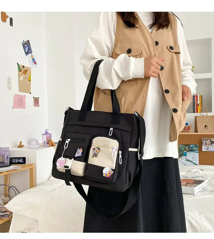 Cyflymder  Nylon Ladies Tote Messenger Bag Oxford Handbag Cross body Bags for Girls Satchels Waterproof Canvas Women Handbags Shoulder Bags