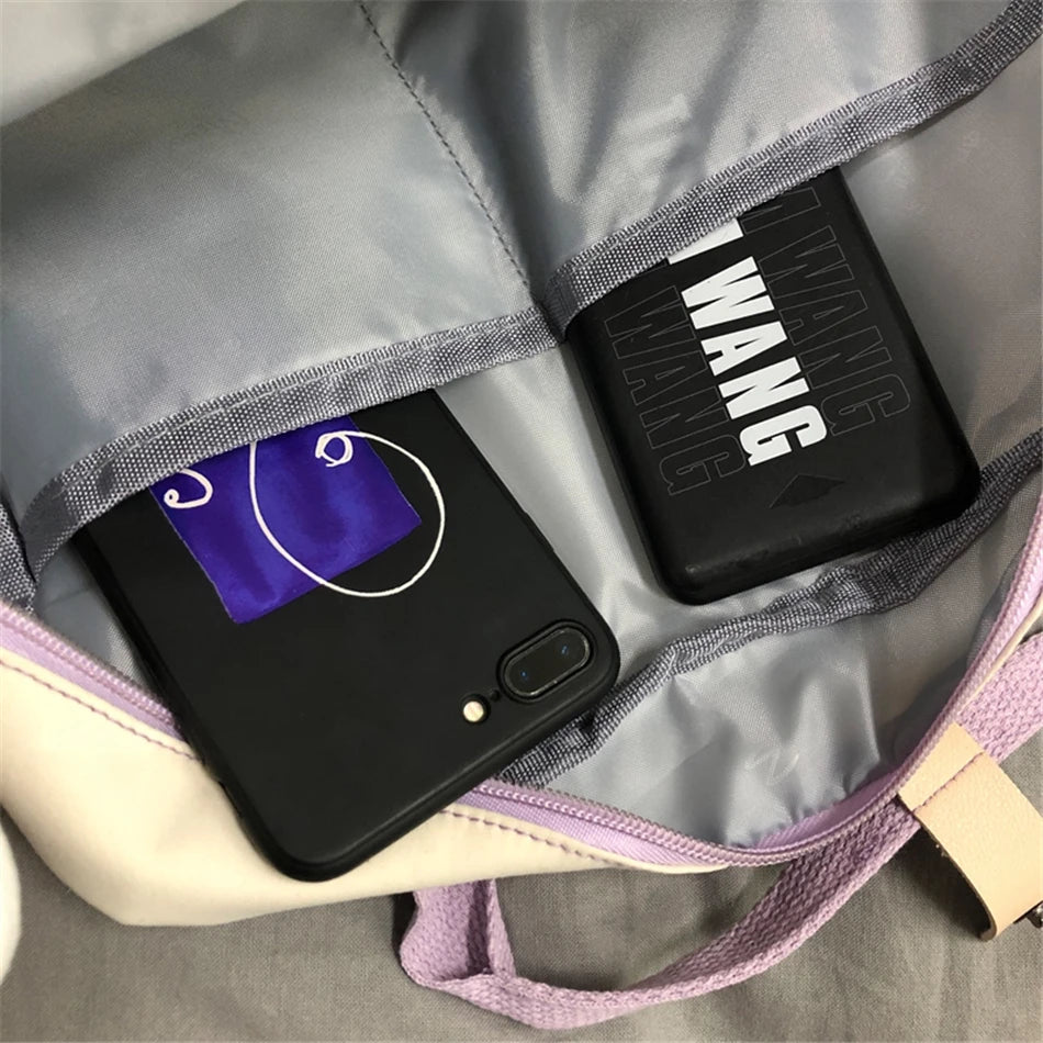 Cyflymder  Kawaii Backpack Women Back Pack Cute Mochila Japanese High School Girls Backpack School Bags for Teenage Girls Multi Pockets Sac
