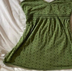 Cyflymder  Vintage Vest Y2k Slim Crop Top Woman Clothes Polka Dot Slim Sling Backless Gyaru Harajuku Sweet Tank Top Basics Summer Tees 90s