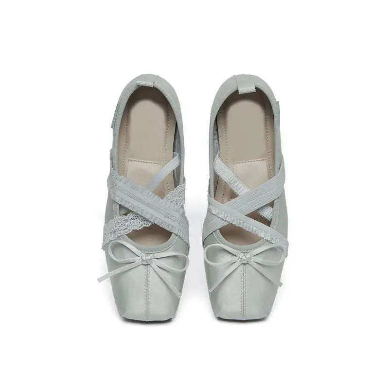 Cyflymder   New Women's Mary Jane Shoes Sweet Style Ballet Casual Shoes for Woman Fashion Square Head Flat Shoe Designer Shoes Zapatos Mujer