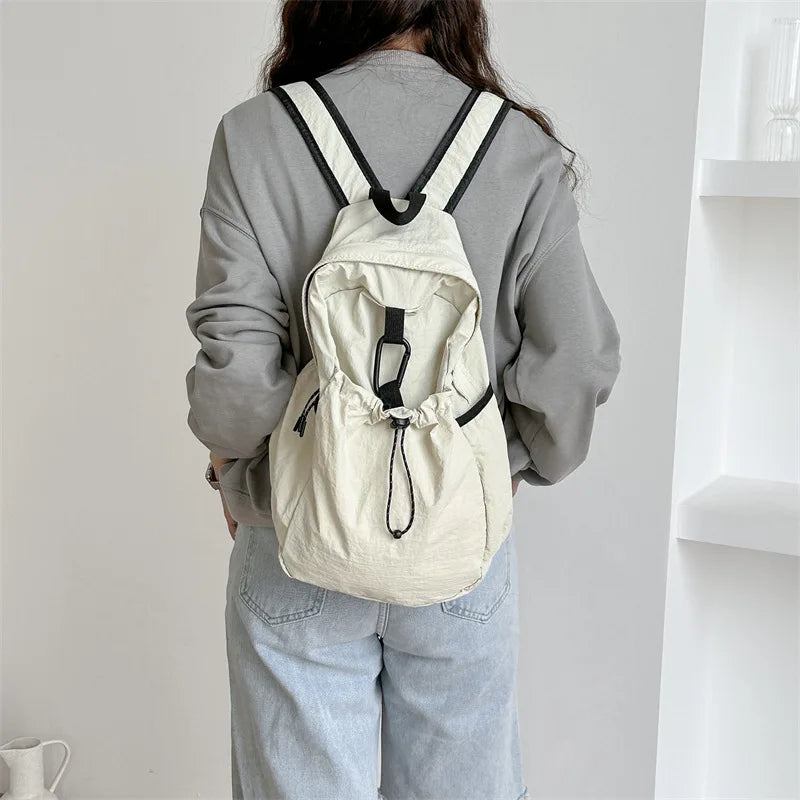 Cyflymder  Nylon Solid All Match Casual Schoolbags Students Fashion Simple Bags for Women Korean Preppy Y2k Aesthetic Backpacks Streetwear