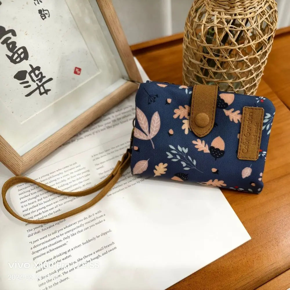 Cyflymder  Women Cute Zipper Hasp Short Wallet PU Leather-Capacity Coin Purse Money Bag Frosted Printing ID Card Holder Girl Cute Clutch