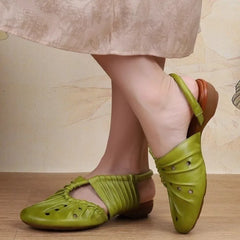 Cyflymder  Women Heeled Sandals  Loafers Shoes Woman Slippers 2025 Brand Slingback Shallow Dress Summer Designer Soft Leather Pumps