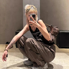 Cyflymder  Vintage Y2k Aesthetic Zipper Pockets Underarm Bag Punk Cool Women Trendy Handbags Luxury Design Streetwear Female Shoulder Bags