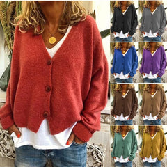 Cyflymder  Large Size Women's Casual Loose Knitted Cardigan Sweater Thi Cotton Knitting Open-irt Sle Spring Faion Ladies' Wear