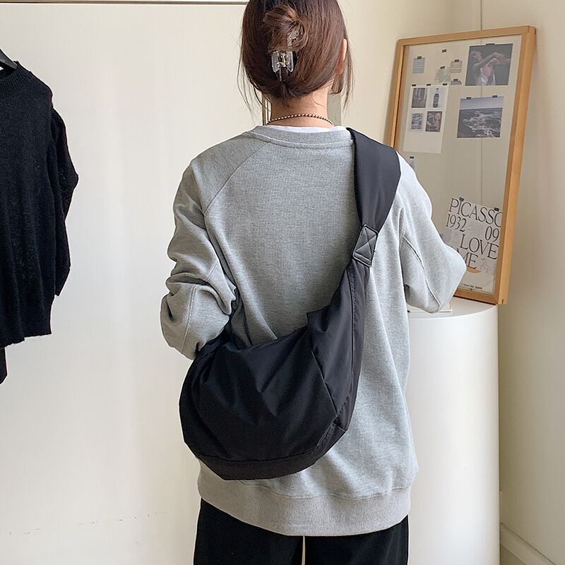Cyflymder 2023 New Fashion Summer Large Capacity Casual Nylon Women Shoulder Bag Korean Style Hobos Bag Youth Crossbody Shoulder Bag