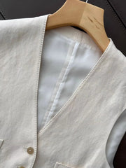 Cyflymder  New Korean style fashion design temperament  vest  wide-leg pants two-piece suit