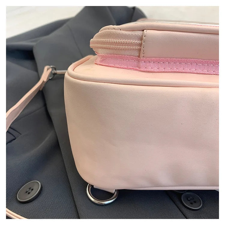 Cyflymder  Korean Y2k Aesthetic Transparent Backpacks Vintage All Match Casual Shoulder Ita Bags Streetwear Women Simple Handbags Crossbody