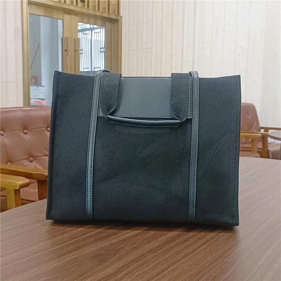 Cyflymder  Large Canvas Bag For Women Handbags Commuting big Tote Bag ladies Portable Business Briefcase female Shoulder Bags bolsas black